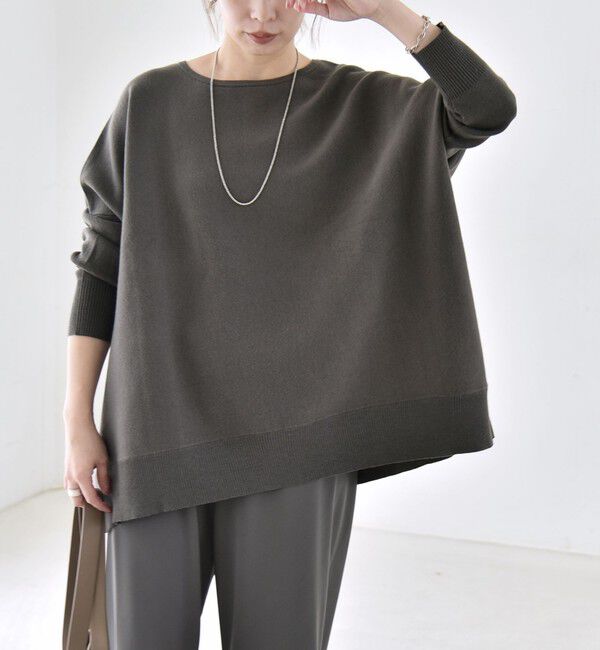 quaranciel「〈洗濯機可能〉ボートネック ワイド ニット プルオーバー 26AW」|ニット・セーター|