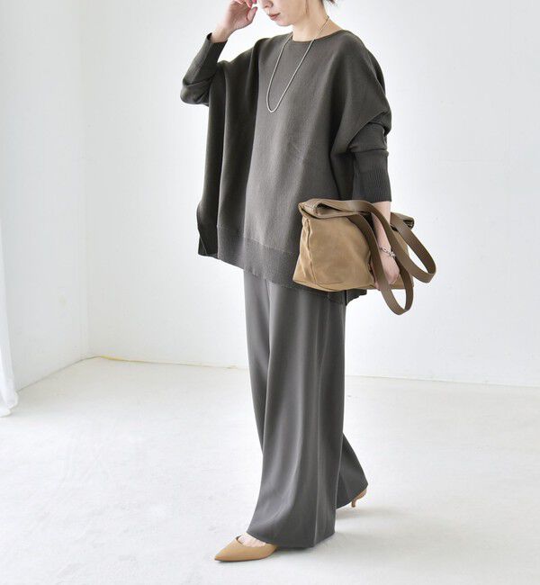 quaranciel「〈洗濯機可能〉ボートネック ワイド ニット プルオーバー 26AW」|ニット・セーター|