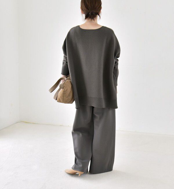 quaranciel「〈洗濯機可能〉ボートネック ワイド ニット プルオーバー 26AW」|ニット・セーター|