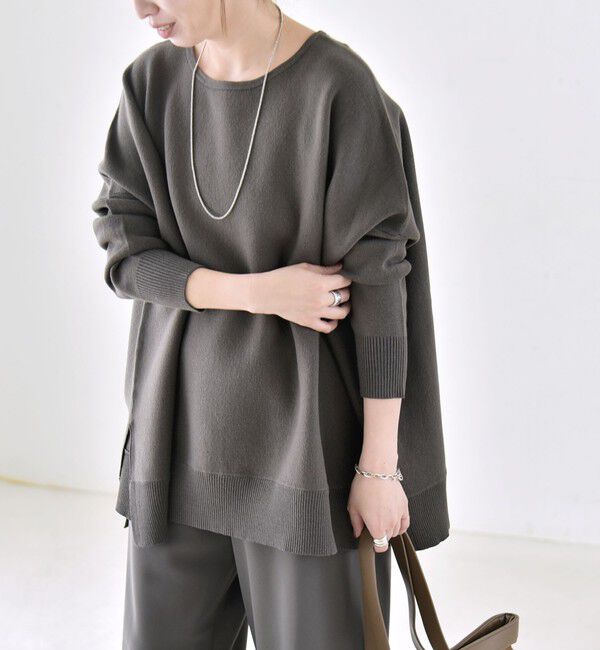 quaranciel「〈洗濯機可能〉ボートネック ワイド ニット プルオーバー 26AW」|ニット・セーター|