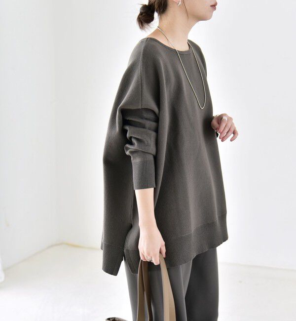 quaranciel「〈洗濯機可能〉ボートネック ワイド ニット プルオーバー 26AW」|ニット・セーター|