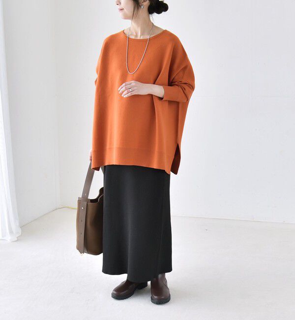 quaranciel「〈洗濯機可能〉ボートネック ワイド ニット プルオーバー 26AW」|ニット・セーター|