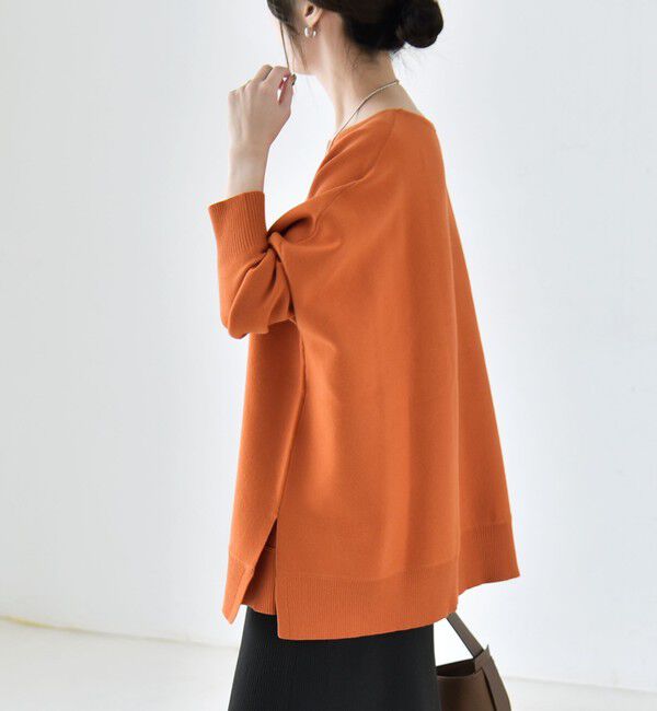 quaranciel「〈洗濯機可能〉ボートネック ワイド ニット プルオーバー 26AW」|ニット・セーター|