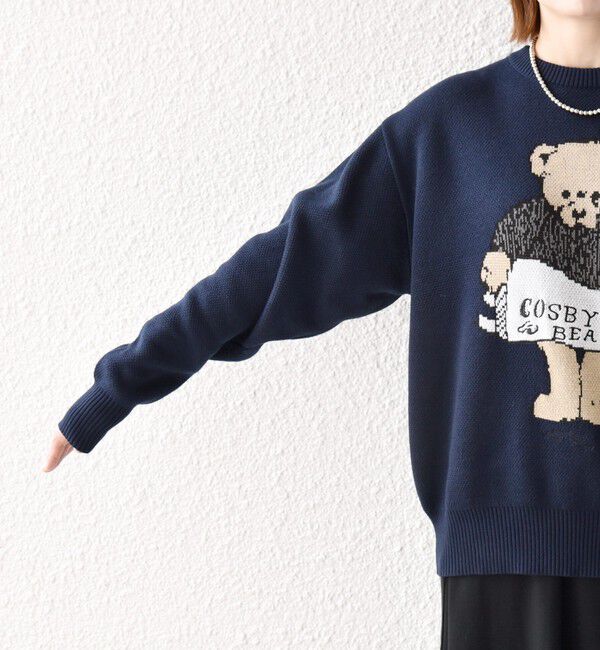 SHIPS any「GERRY cosby:〈洗濯機可能〉ベア モチーフ クルーネック ニット」|ニット・セーター|