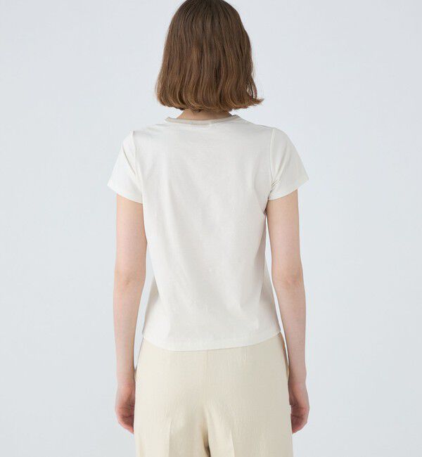 MACPHEE「【WEB限定】コットンジャージー トリムTシャツ」|Tシャツ・カットソー|