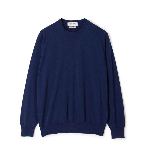 TOMORROWLAND MENS「TOMORROWLAND tricot ギザコットン クルーネックプルオーバーニット」|ニット・セーター|67 ブルー