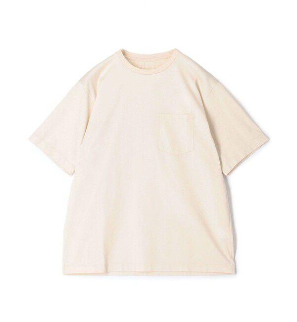 TOMORROWLAND MENS「ギザコットン ハーフスリーブ ポケットTシャツ」|Tシャツ・カットソー|13 ライトベージュ