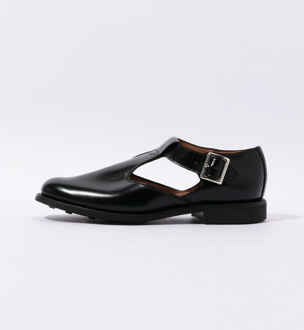 TOMORROWLAND GOODS「SANDERS ポリッシュドレザー Tストラップ ミリタリーサンダル」|その他|