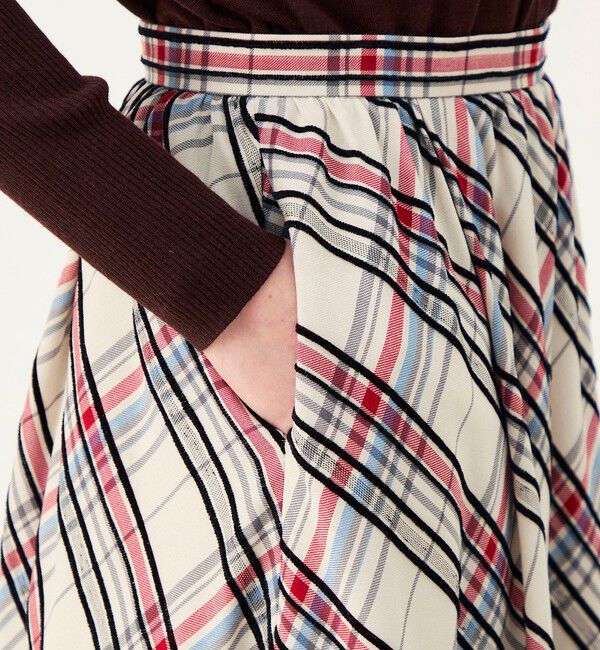 Ballsey「カラープラッド サーキュラースカート」|スカート|