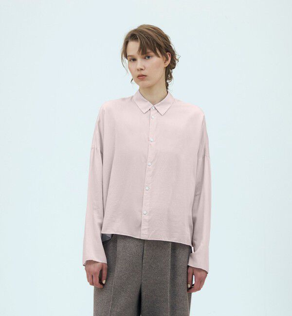 GALERIE VIE「レーヨンシルクブロード レギュラーカラーシャツ」|シャツ・ブラウス|