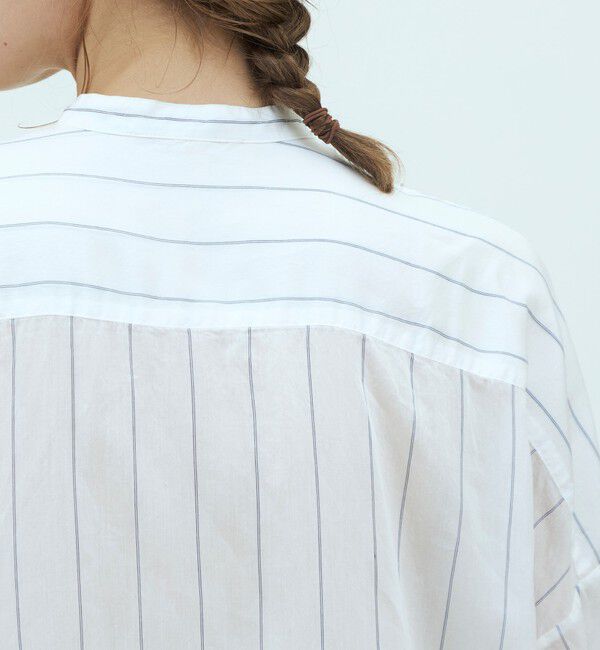 GALERIE VIE「レーヨンシルクブロード バンドカラーシャツ」|シャツ・ブラウス|
