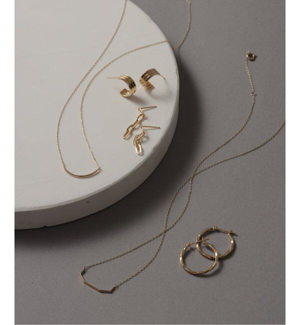 Lilas by Spick&Span「ダブルV線フープピアス K10（両耳）」|ピアス|