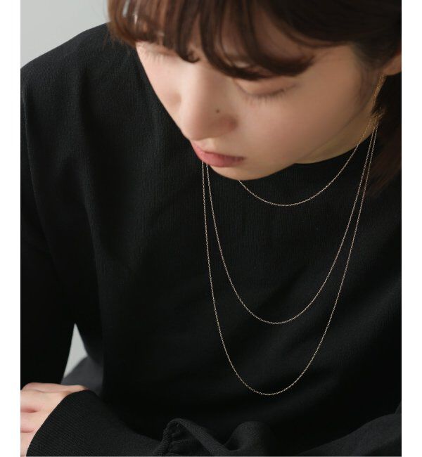 Lilas by Spick&Span「スパイラルアズキチェーン55cmネックレス K10」|ネックレス|