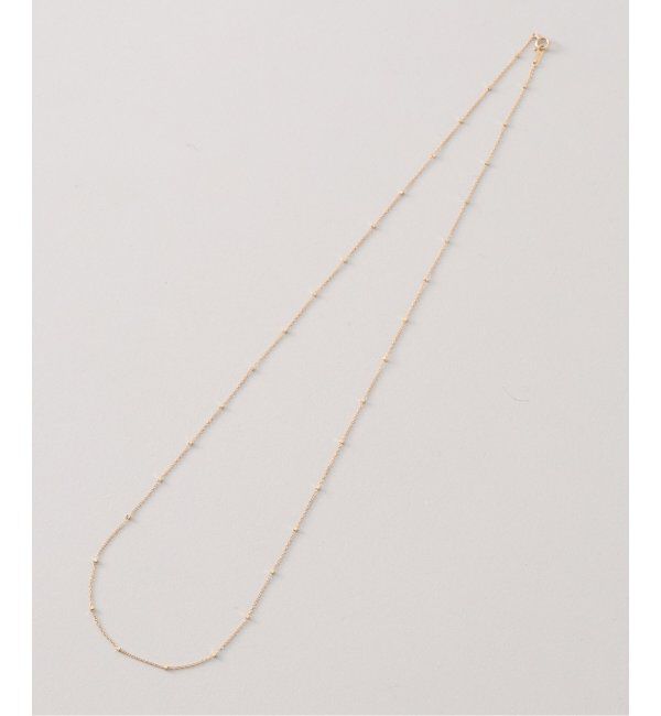 Lilas by Spick&Span「グリッターチェーン55cmネックレス K10」|ネックレス|