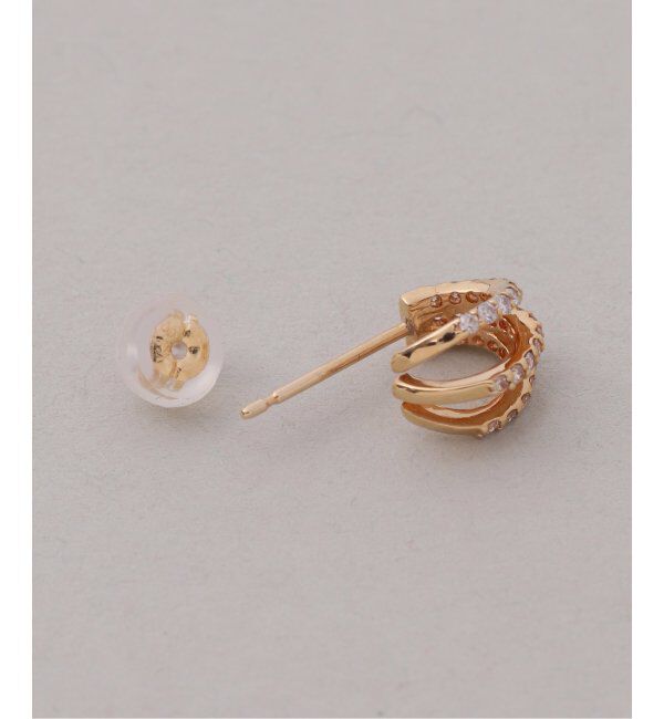 Lilas by Spick&Span「シャイニングダイヤ3ラインピアス K18（両耳）」|ピアス|