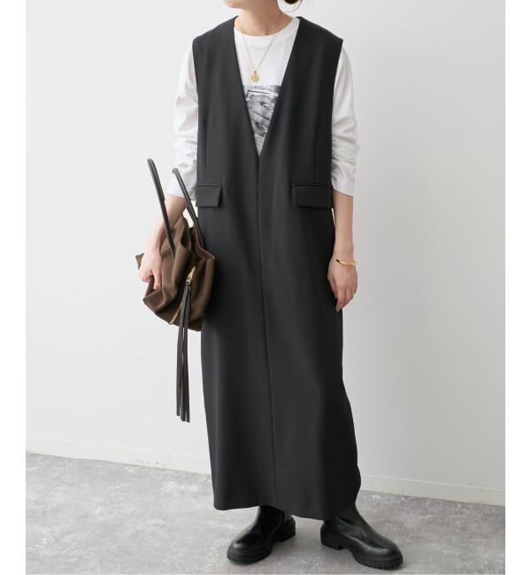 Spick and Span「《WEB限定 / 追加》ダブルクロスVネックワンピース」|ワンピース|
