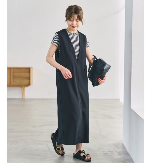 Spick and Span「《WEB限定 / 追加》ダブルクロスVネックワンピース」|ワンピース|