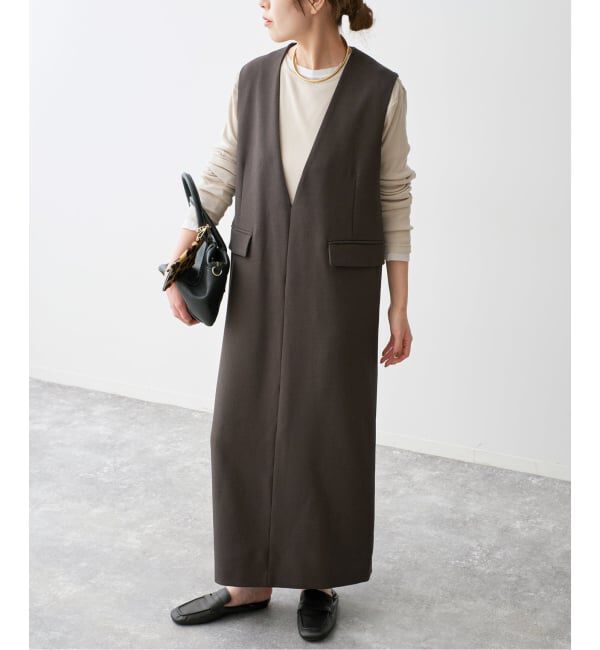 Spick and Span「《WEB限定 / 追加》ダブルクロスVネックワンピース」|ワンピース|