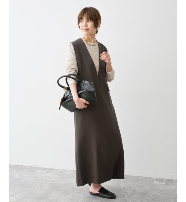 Spick and Span「《WEB限定 / 追加》ダブルクロスVネックワンピース」|ワンピース|