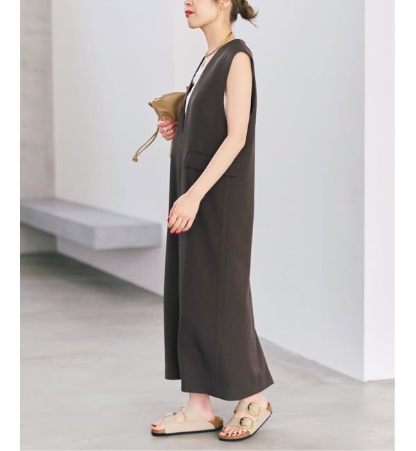 Spick and Span「《WEB限定 / 追加》ダブルクロスVネックワンピース」|ワンピース|