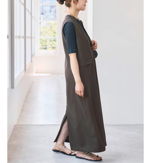 Spick and Span「《WEB限定 / 追加》ダブルクロスVネックワンピース」|ワンピース|