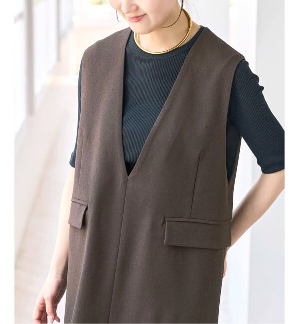 Spick and Span「《WEB限定 / 追加》ダブルクロスVネックワンピース」|ワンピース|