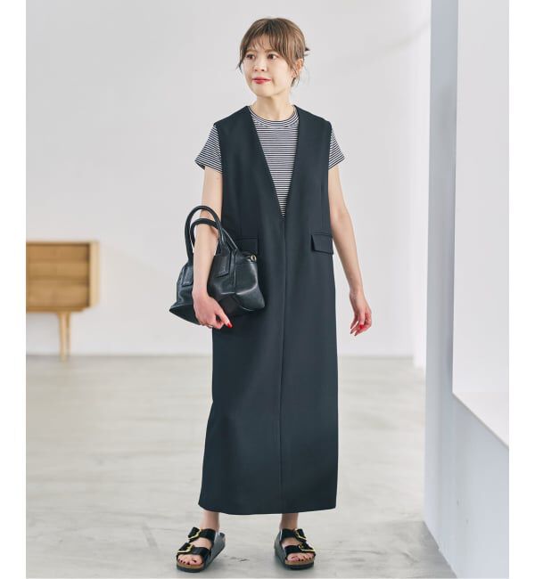 Spick and Span「《WEB限定 / 追加》ダブルクロスVネックワンピース」|ワンピース|