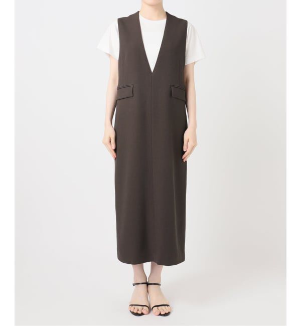 Spick and Span「《WEB限定 / 追加》ダブルクロスVネックワンピース」|ワンピース|