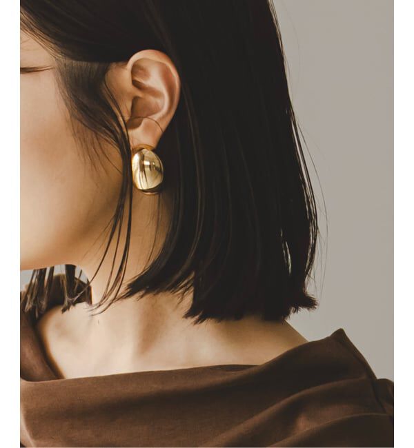 NOBLE「《追加2》PETIT MOMENTS/プティモーメント Oval Stud Earrings」|ピアス|
