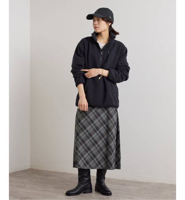 U by SPICK&SPAN「トロチェックセミフレアスカート」|スカート|