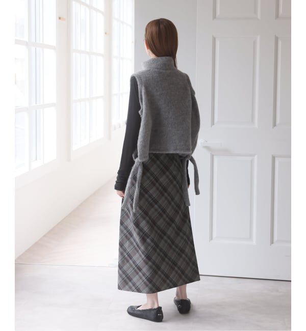 U by SPICK&SPAN「トロチェックセミフレアスカート」|スカート|