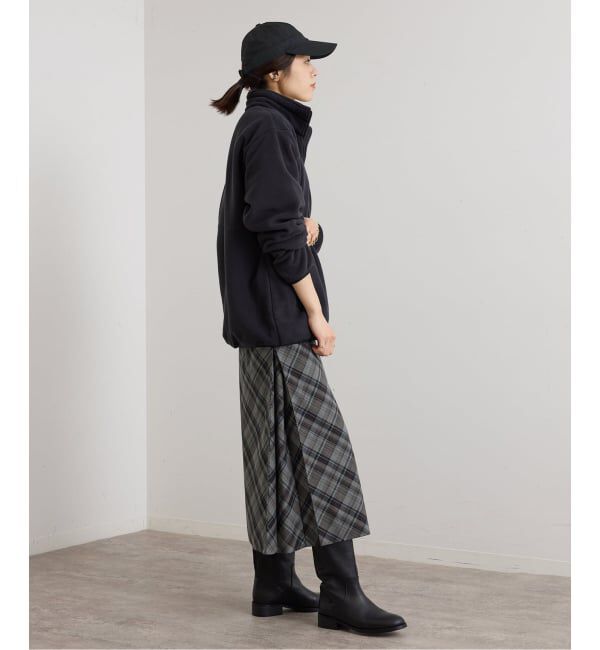 U by SPICK&SPAN「トロチェックセミフレアスカート」|スカート|