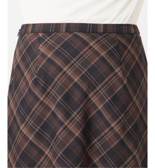 U by SPICK&SPAN「トロチェックセミフレアスカート」|スカート|