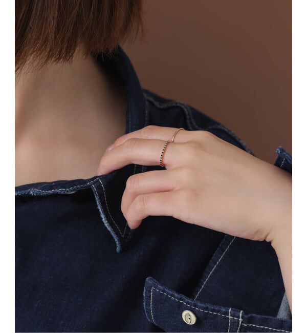Lilas by Spick&Span「ブラックダイヤハーフエタニティーリング K10」|リング|
