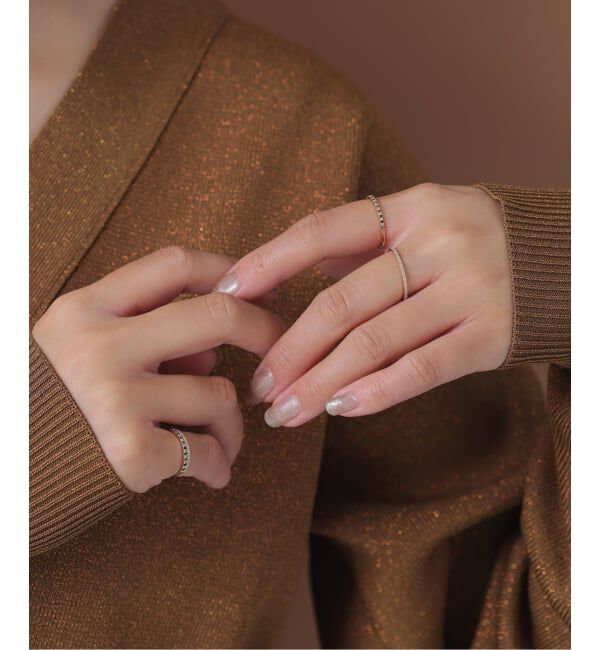 Lilas by Spick&Span「ブラックダイヤハーフエタニティーリング K10」|リング|