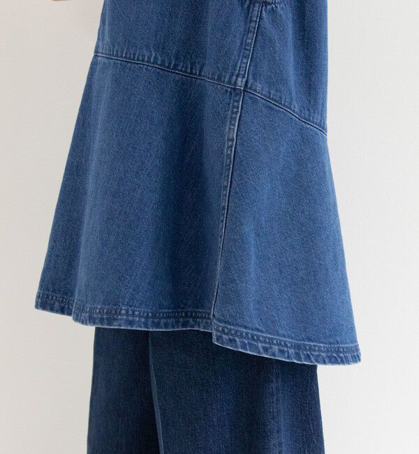 Rie Miller「【RM denim】ペプラムジレデニムブラウス」|シャツ・ブラウス|
