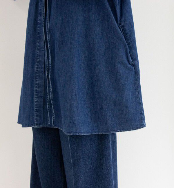 Rie Miller「【RM denim】ビッグカラー2WAYデニムブラウス」|シャツ・ブラウス|
