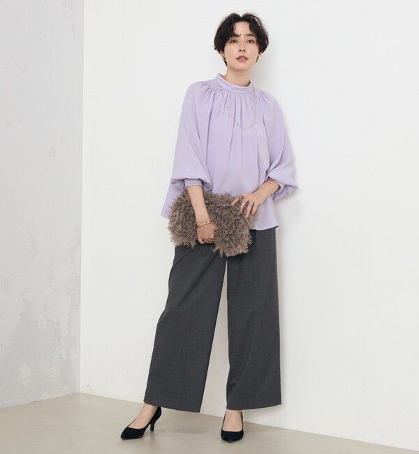NOLLEY'S「《セットアップ対応》ストレッチツイルワイドパンツ」|その他|