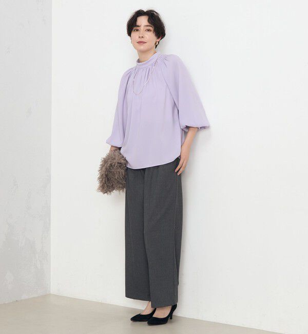 NOLLEY'S「《セットアップ対応》ストレッチツイルワイドパンツ」|その他|