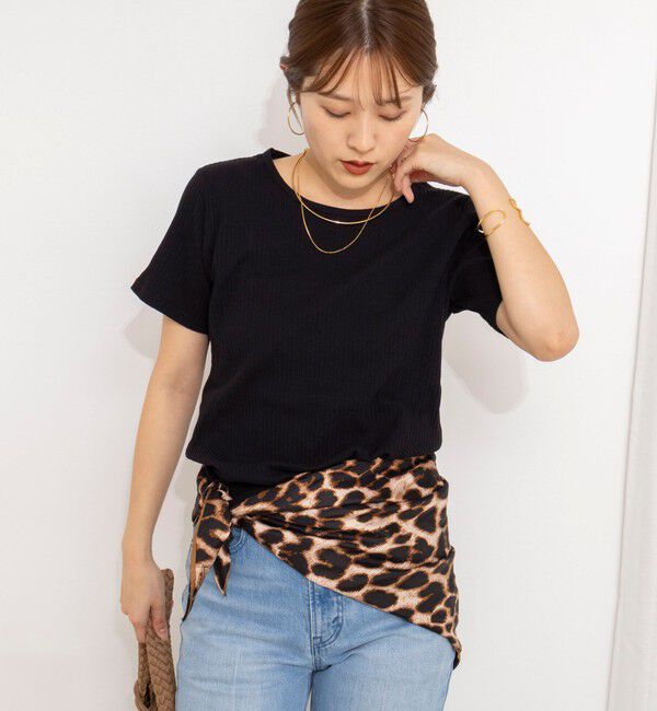 NOLLEY'S「ウォッシャブルバックデザインリブＴシャツ」|Tシャツ・カットソー|