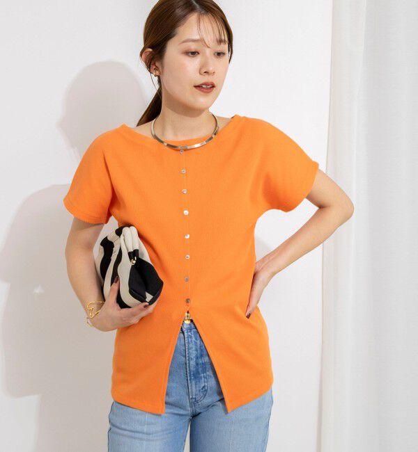 NOLLEY'S「ウォッシャブルスリット2WAYプルオーバー」|Tシャツ・カットソー|