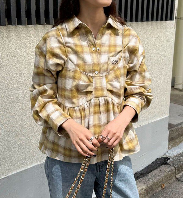 fredy emue「オンブレーチェックキャミビスチェ」|キャミソール|
