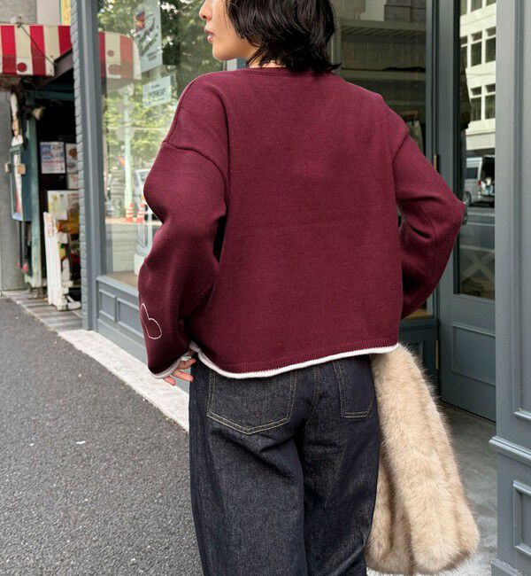 fredy emue「ハートST Vネックニットプルオーバー」|ニット・セーター|
