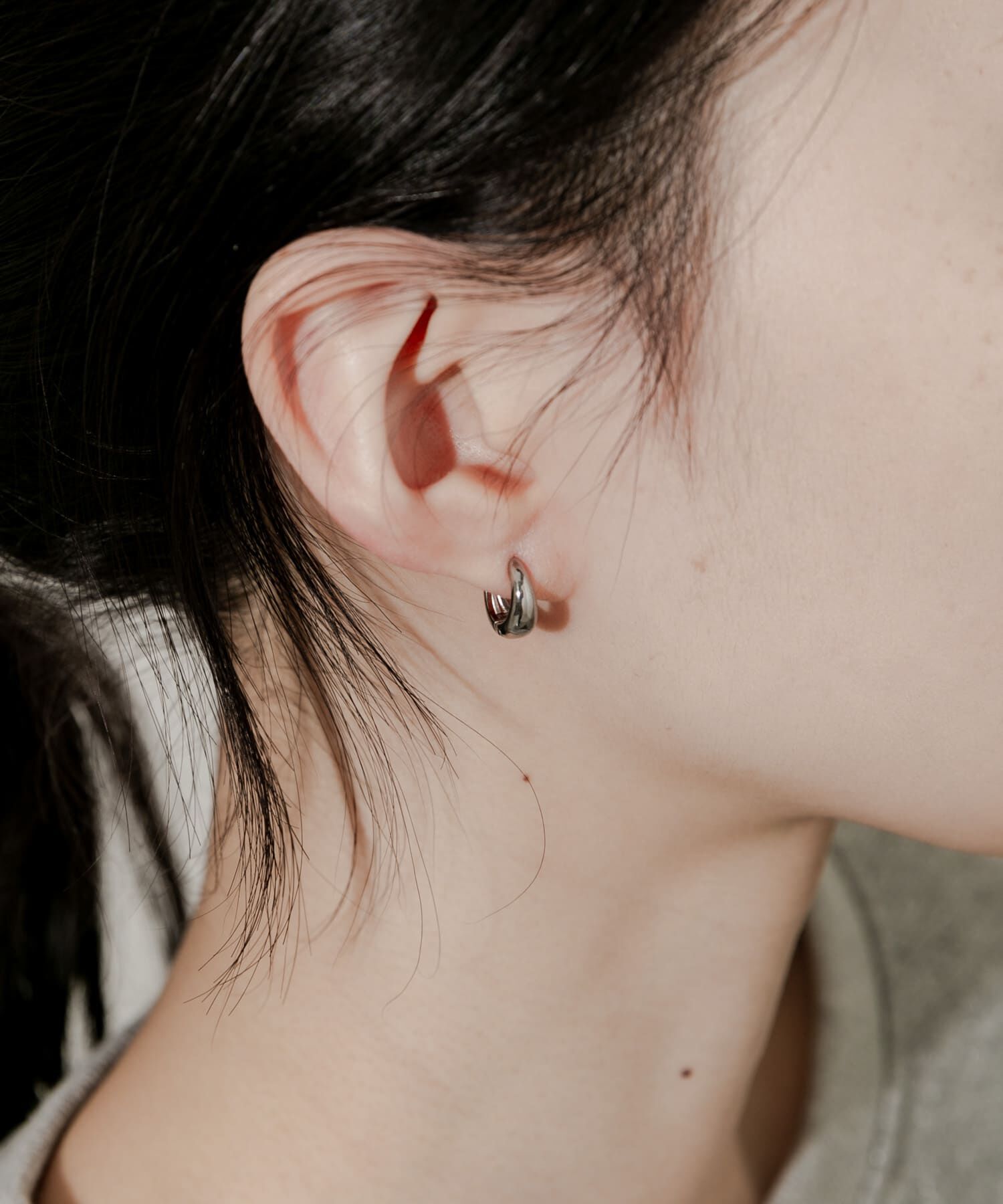 SMELLY「ステンレスミニドロップワンタッチピアス」|ピアス|