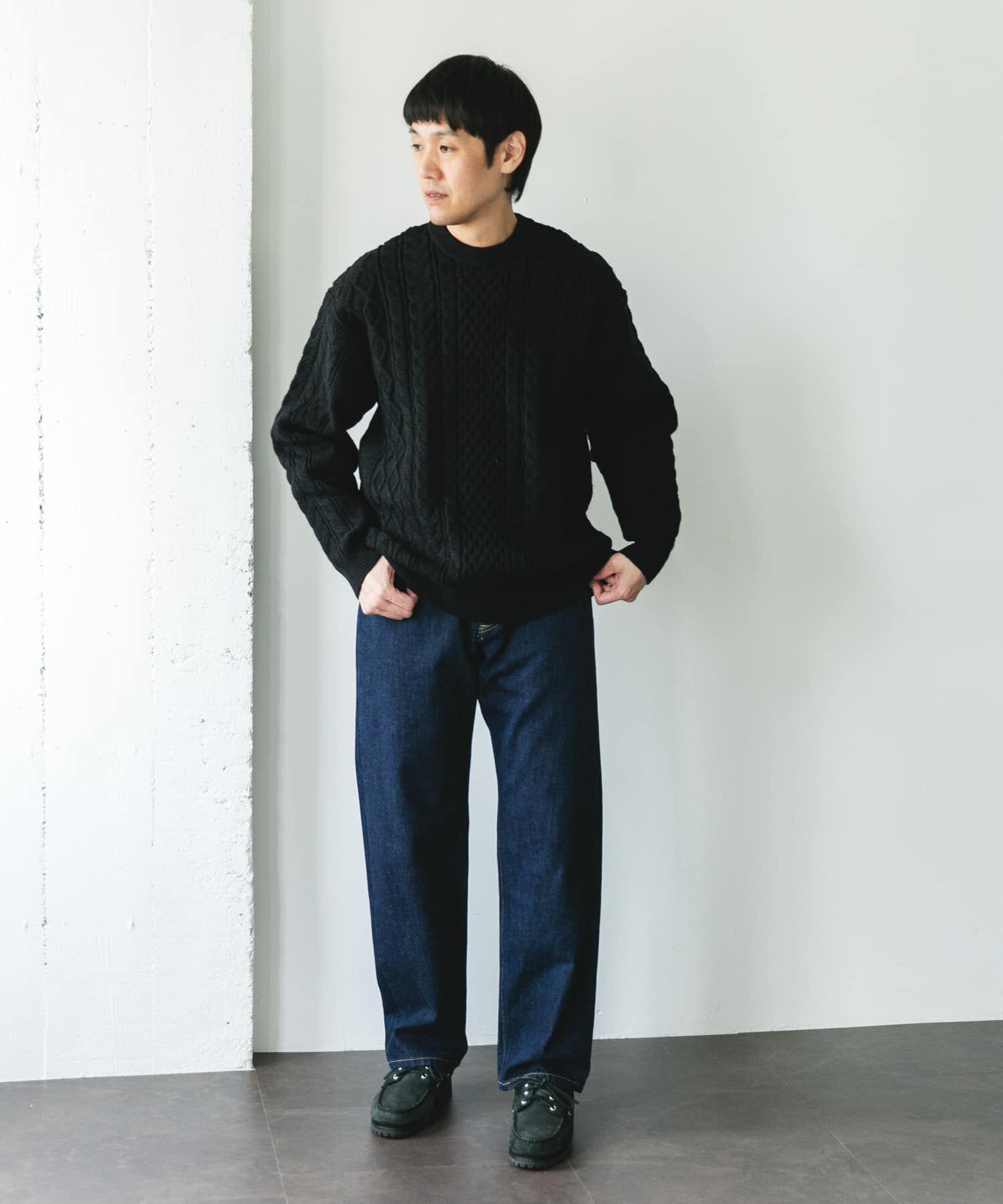URBAN RESEARCH DOORS「アランニットクルーネックプルオーバー」|ニット・セーター|