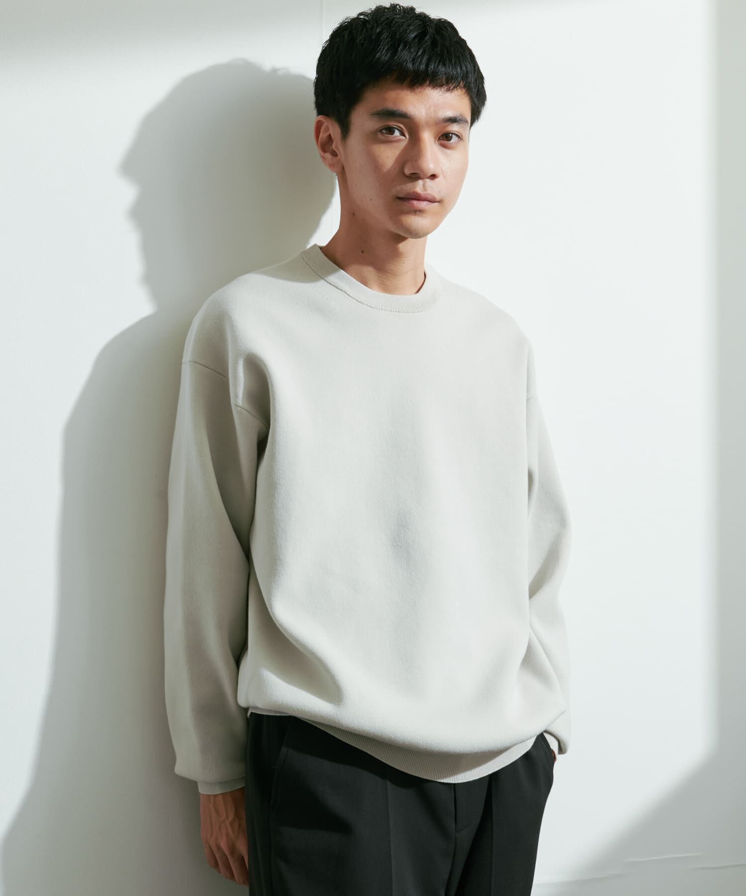 URBAN RESEARCH DOORS「『UR TECH Renew Knit』クルーネックプルオーバー」|ニット・セーター|