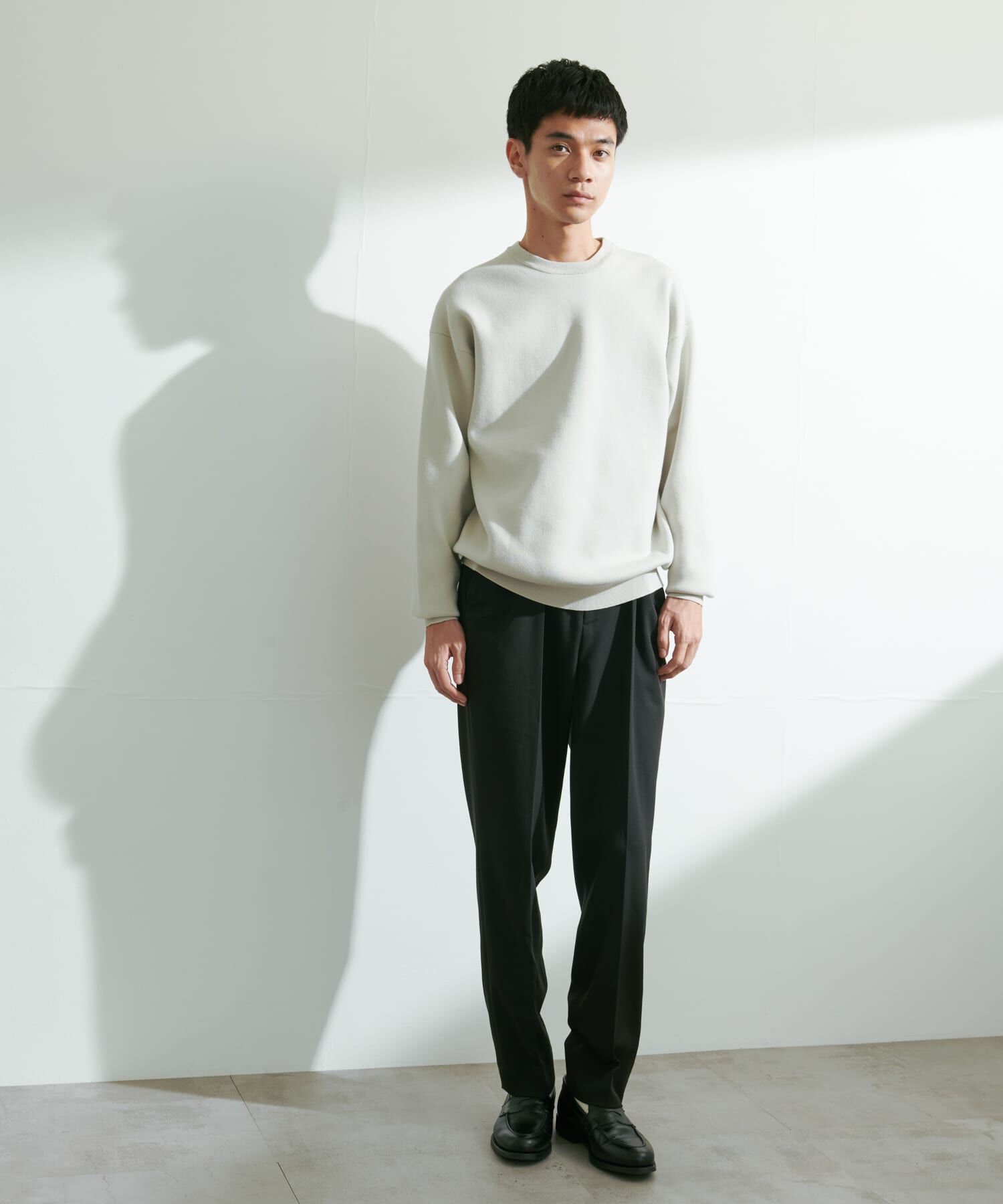 URBAN RESEARCH DOORS「『UR TECH Renew Knit』クルーネックプルオーバー」|ニット・セーター|