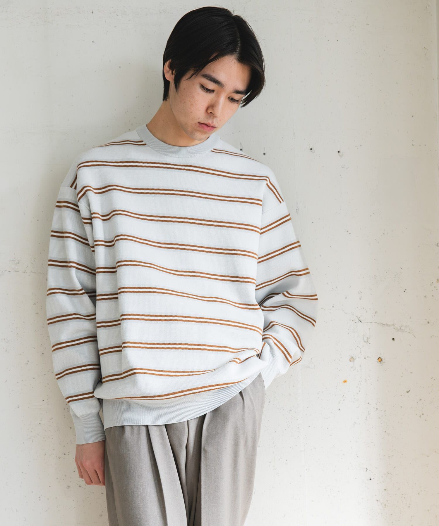 URBAN RESEARCH DOORS「『UR TECH Renew Knit』クルーネックプルオーバー」|ニット・セーター|