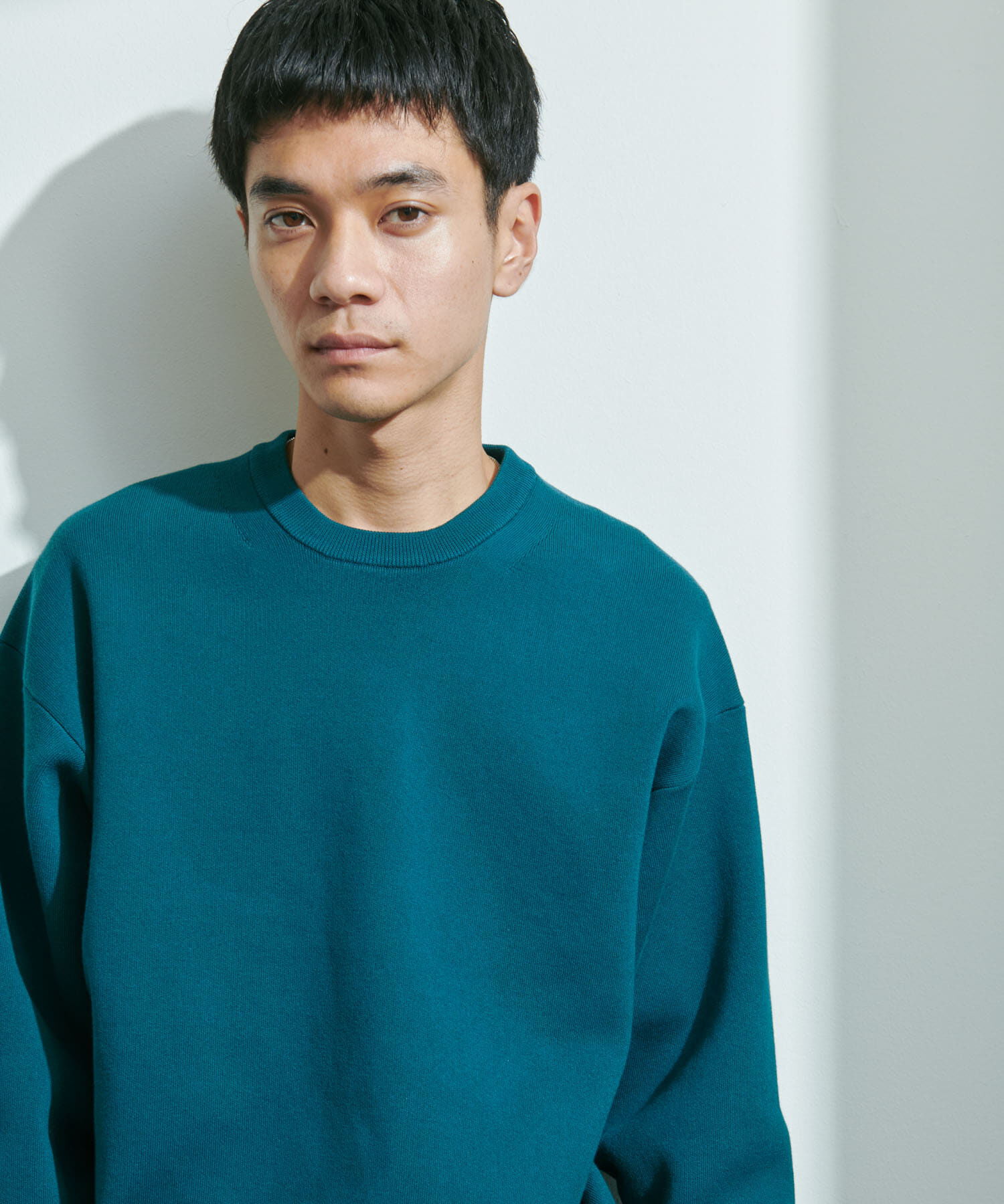 URBAN RESEARCH DOORS「『UR TECH Renew Knit』クルーネックプルオーバー」|ニット・セーター|