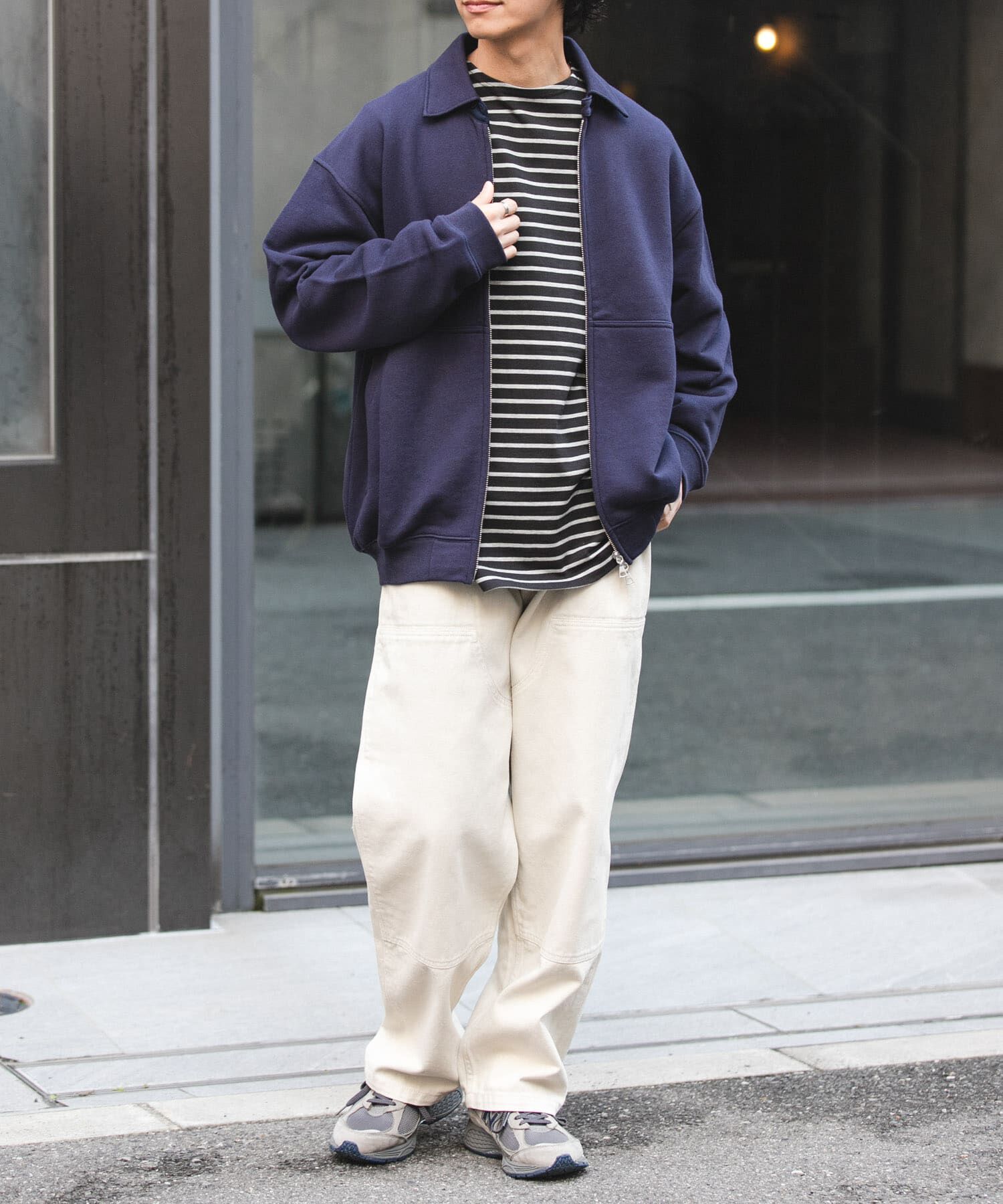 URBAN RESEARCH DOORS「FORK&SPOON　ジップスウェットカーディガン」|カーディガン|